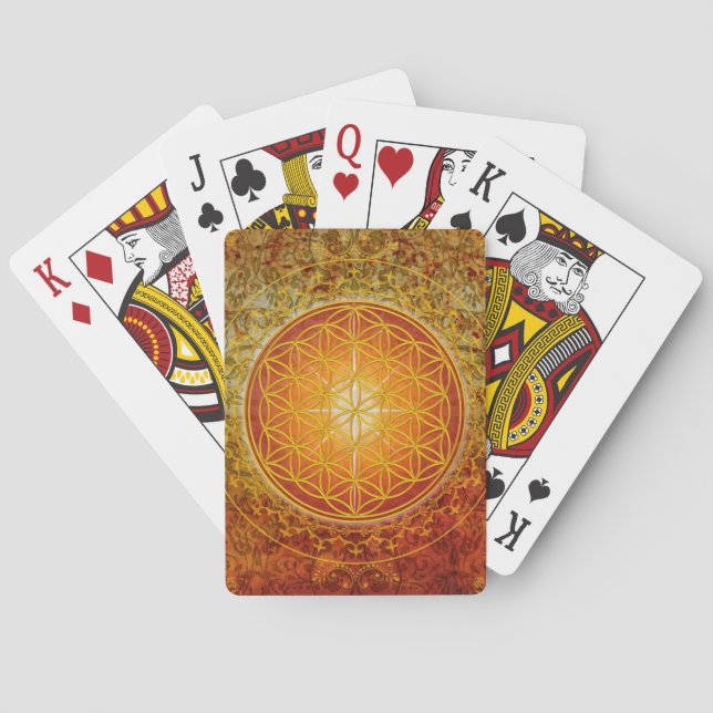 Flower of Life - Ornament III Playing Cards (Back)