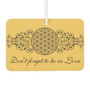 Flower Of Life - ornaments black I + your backgr. Car Air Freshener