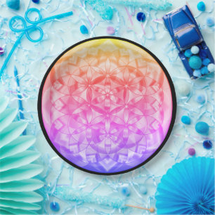 Flower of Life Paper Plate