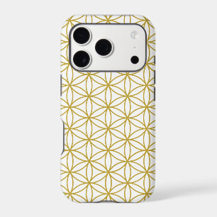 Flower of Life Pattern – Gold on White