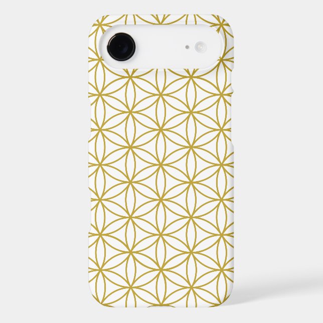 Flower of Life Pattern – Gold on White (Back)