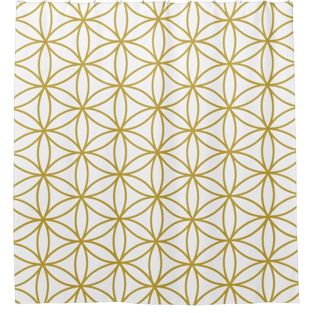 Flower of Life Pattern Gold on White (Front)