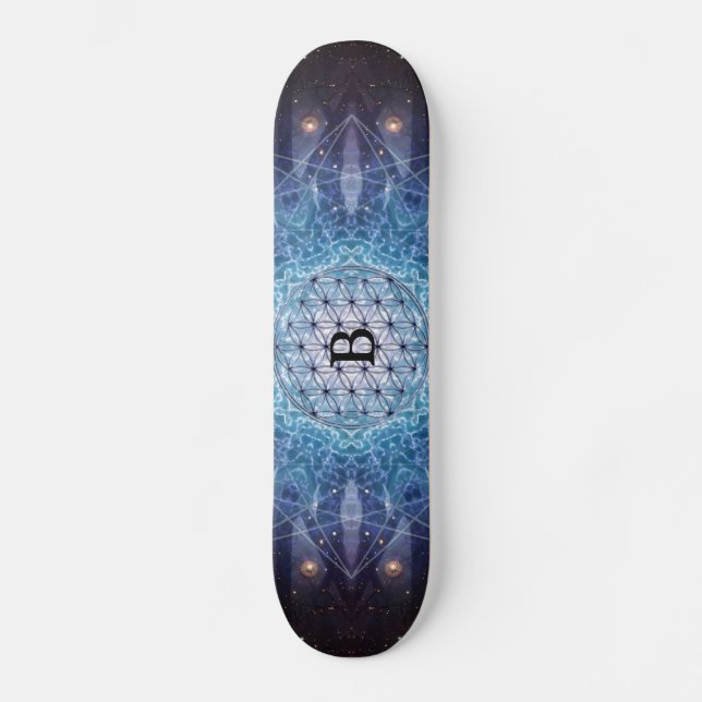 Flower of Life / Personalized Spiritual Gift Skateboard (Front)