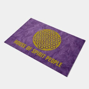 Flower of Life - punched gold + your ideas Doormat