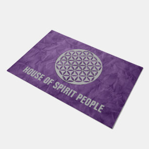 Flower of Life - punched silver + your ideas Doormat