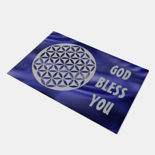 Flower of Life - punched silver + your ideas Doormat