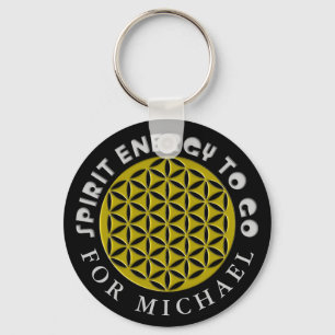 FLOWER OF LIFE - punched - SPIRIT ENERGY TO GO Keychain
