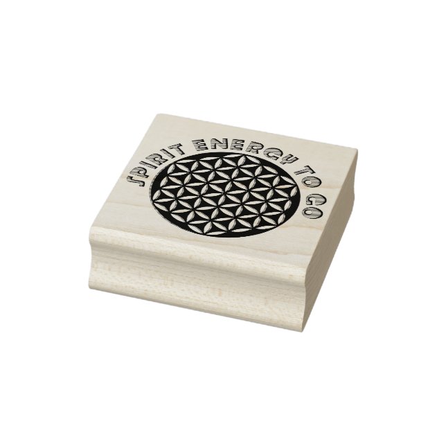 Flower Of Life - punched - spirit energy to go Rubber Stamp (Stamp)