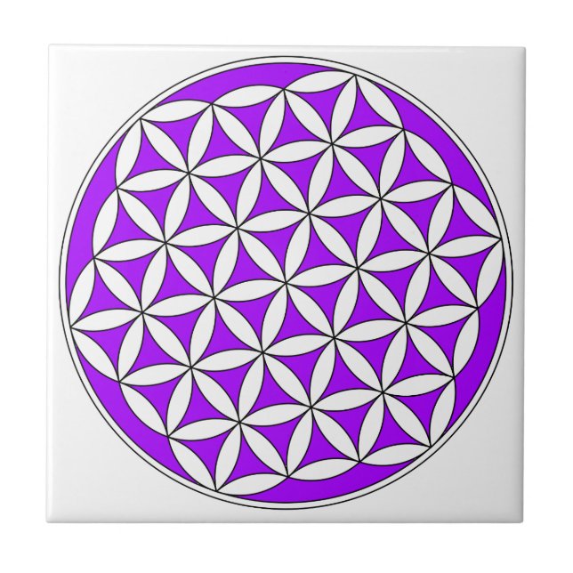 Flower of Life Purple Tile (Front)