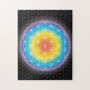 FLOWER OF LIFE - RAINBOW JIGSAW PUZZLE