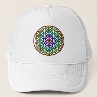 Flower of Life (rainbow) sacred geometry symbol Trucker Hat