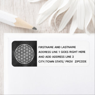 Flower of Life Return Address Label Image on Left