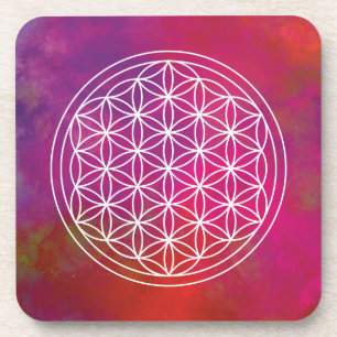 flower of life sacred geometric coaster