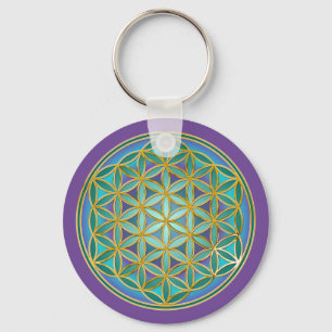 FLOWER OF LIFE - Sacred Geometrie Design 1 Keychain