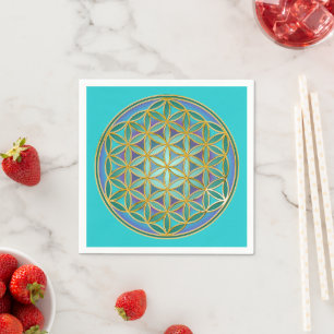 FLOWER OF LIFE - Sacred Geometrie Design 1 Napkin