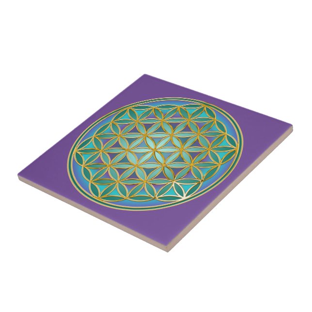 FLOWER OF LIFE - Sacred Geometrie Design 1 Tile (Side)