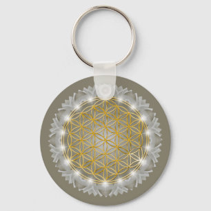 FLOWER OF LIFE - Sacred Geometrie Light 1 Keychain