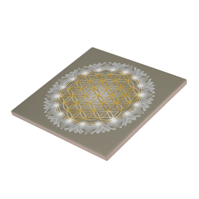 FLOWER OF LIFE - Sacred Geometrie Light 1 Tile (Side)