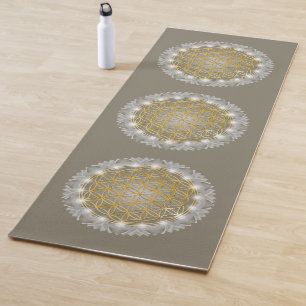 FLOWER OF LIFE - Sacred Geometrie Light 1 Yoga Mat