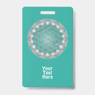 FLOWER OF LIFE - Sacred Geometrie Light 2 Badge
