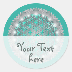 FLOWER OF LIFE - Sacred Geometrie Light 2 Classic Round Sticker