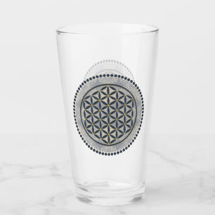FLOWER OF LIFE - Sacred Geometrie Symbol Art 1 Glass