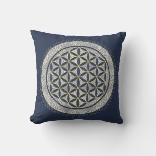 FLOWER OF LIFE - Sacred Geometrie Symbol Art 1 Throw Pillow