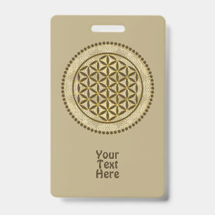 FLOWER OF LIFE - Sacred Geometrie Symbol Art 2 Badge