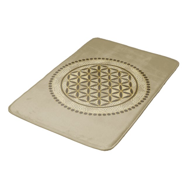 FLOWER OF LIFE - Sacred Geometrie Symbol Art 2 Bath Mat (Angled)