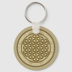 FLOWER OF LIFE - Sacred Geometrie Symbol Art 2 Keychain