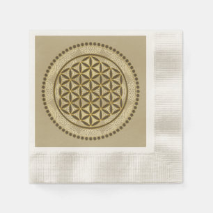 FLOWER OF LIFE - Sacred Geometrie Symbol Art 2 Napkin