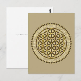 FLOWER OF LIFE - Sacred Geometrie Symbol Art 2 Postcard