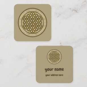 FLOWER OF LIFE - Sacred Geometrie Symbol Art 2 Square Business Card
