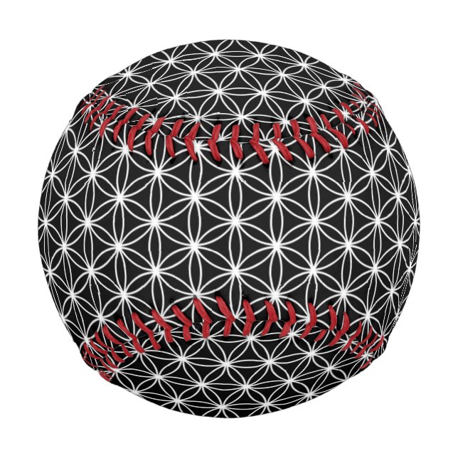 Flower Of Life Sacred Geometry Baseball (Back)