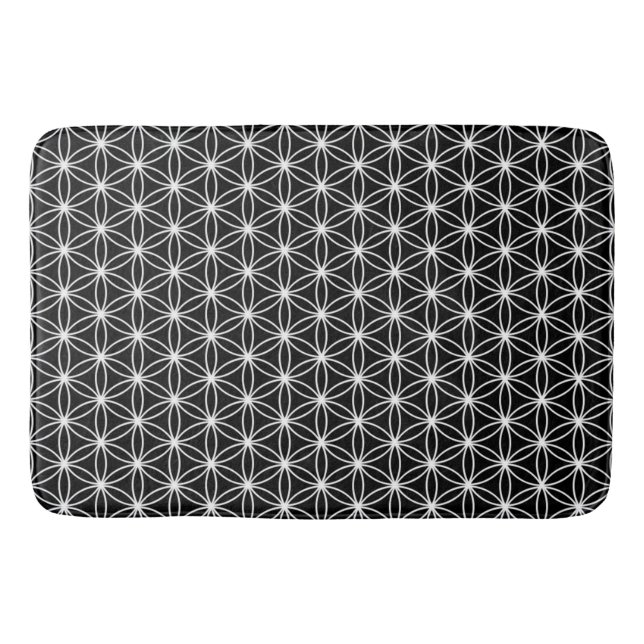 Flower Of Life Sacred Geometry Bath Mat (Front)