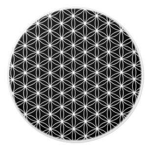 Flower Of Life Sacred Geometry Ceramic Knob