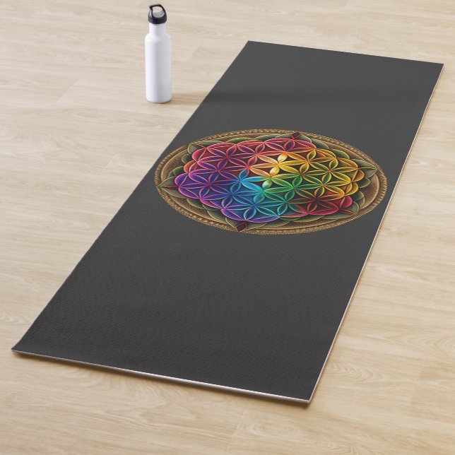 Flower Of Life Sacred Geometry Chakra Meditation Yoga Mat (In Situ)