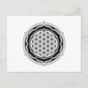 Flower of life, Sacred Geometry, Healing Symbol Postcard