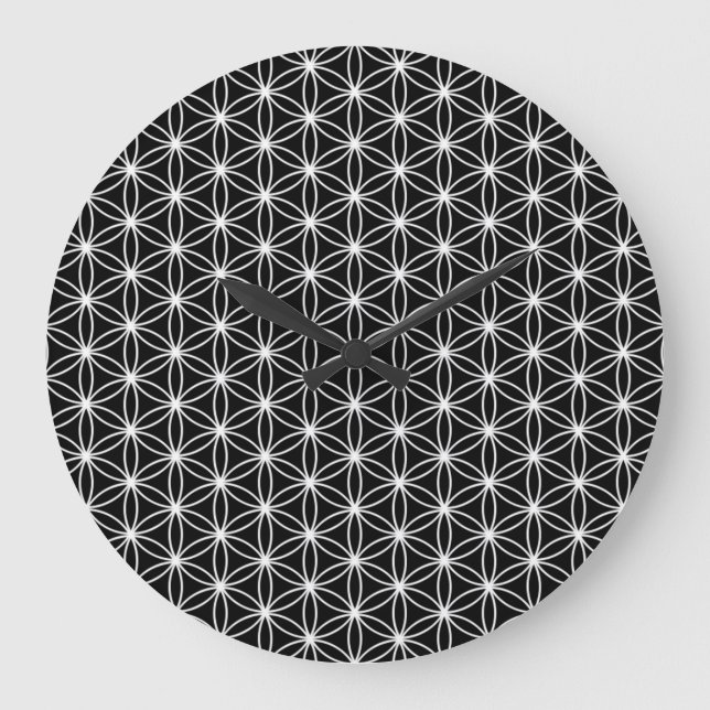 Flower Of Life Sacred Geometry Large Clock (Front)