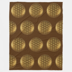 FLOWER OF LIFE - Sacred Geometry Medaillon 1 Fleece Blanket