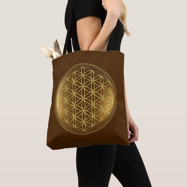 FLOWER OF LIFE - Sacred Geometry Medaillon 1 Tote Bag (Close Up)