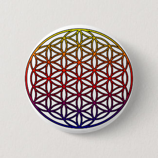 Flower of Life Sacred Geometry Symbol - 1 2 Inch Round Button