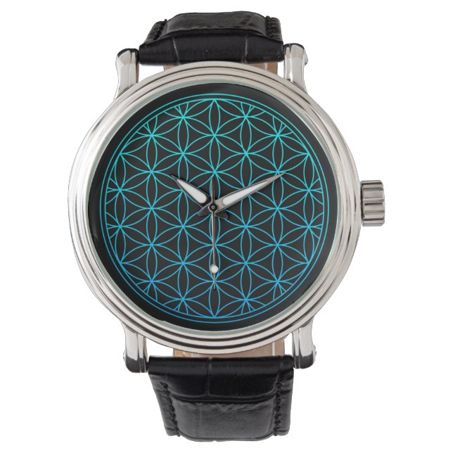 flower of life sacred geometry symbol ancient zen  watch (Front)