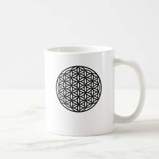 Flower of Life Sacred Geometry Symbol (black) Coffee Mug