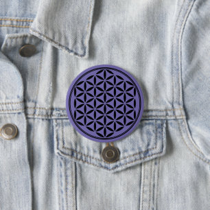 FLOWER OF LIFE - Sacred Geometry Symbol full 1 3 Inch Round Button