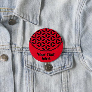 FLOWER OF LIFE - Sacred Geometry Symbol full 1 3 Inch Round Button