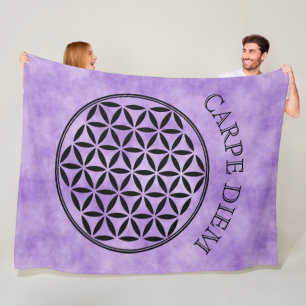 FLOWER OF LIFE - Sacred Geometry Symbol full 1 Fleece Blanket