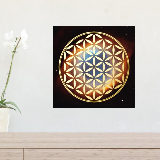 FLOWER OF LIFE - Sacred Geometry Symbol full 1 Foil Prints (In Situ (Entry Table))