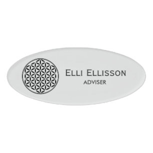 FLOWER OF LIFE - Sacred Geometry Symbol full 1 Name Tag
