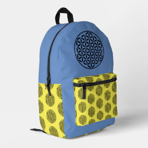 FLOWER OF LIFE - Sacred Geometry Symbol full 1 Printed Backpack